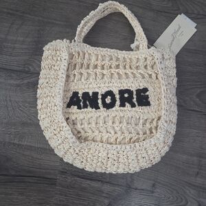 Amore Crochet Bag Top Handle Crossbody NWT